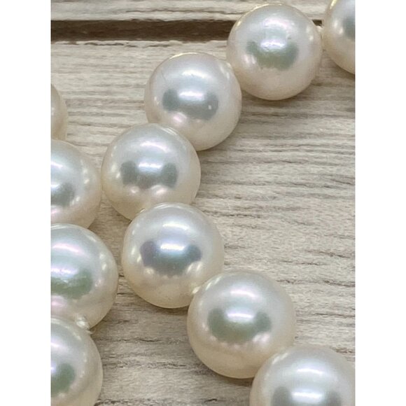 Mikimoto 18k 750 Yellow Gold Pearl Strand Bracelet Size 6.75" - Picture 7 of 8